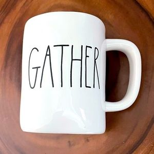 Rae Dunn • Mug with “Gather” Written